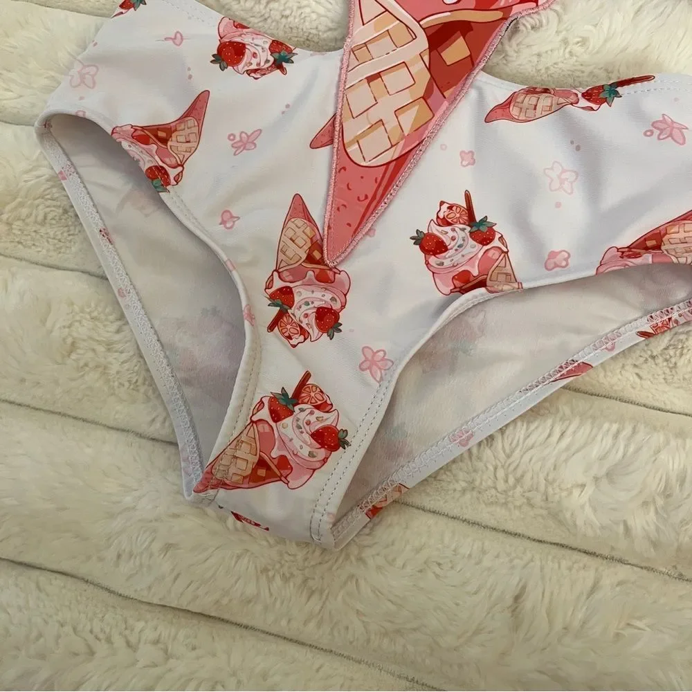 SHEIN ice cream cone girls‎ swimsuit